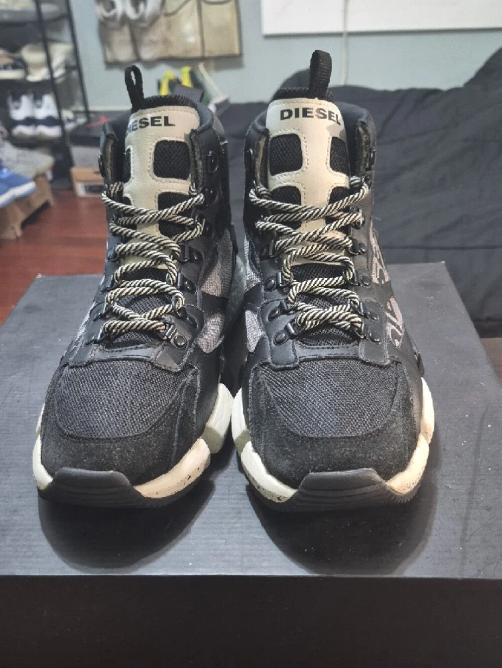 Diesel Men's S-Padola Mid Trek Sneakers Mens 11 EUC